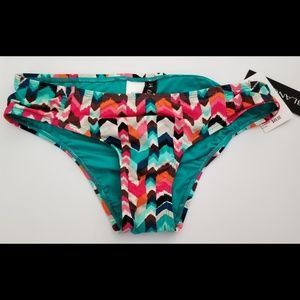 NWT La Blanca multi color bikini bottoms sz 2